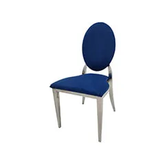 Silver Dior Barstool - Midnight Blue F-BS132-MB