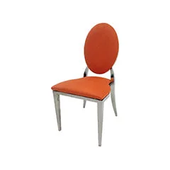 Silver Dior Barstool - Orange F-BS132-OR