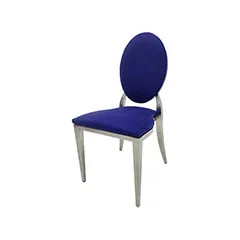Silver Dior barstool in purple fabric F-BS132-PR