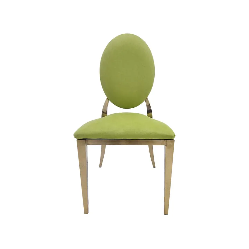 F-CH133-GL Gold Dior chair in lime green fabric