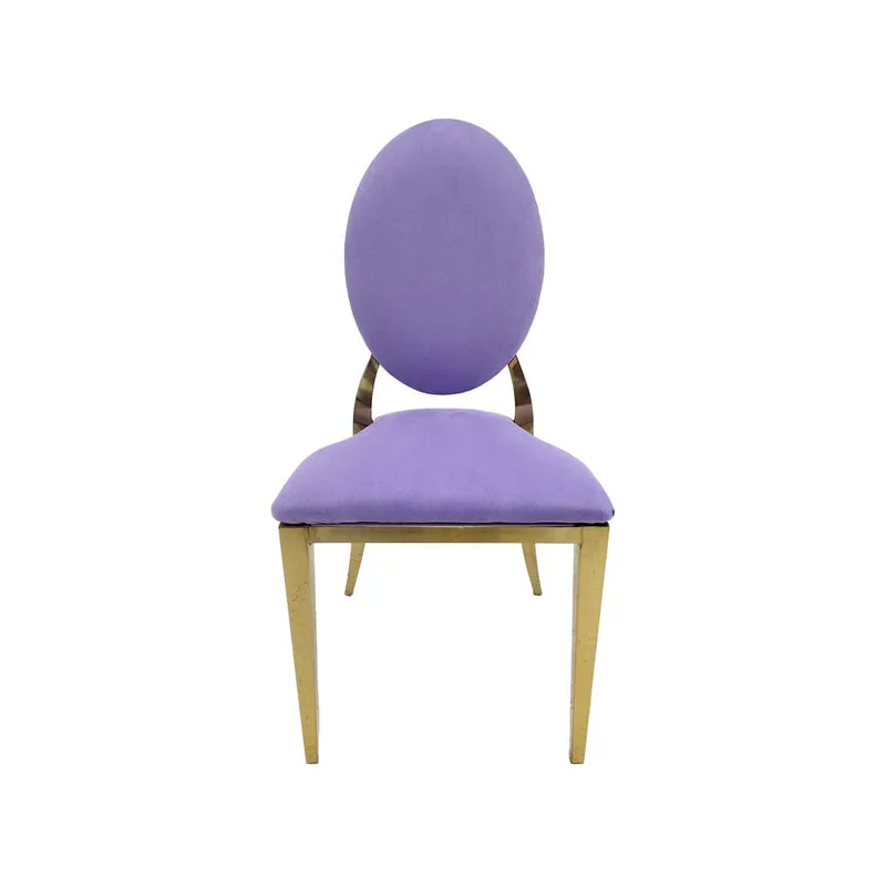 F-CH133-LL Gold Dior chair in lilac fabric