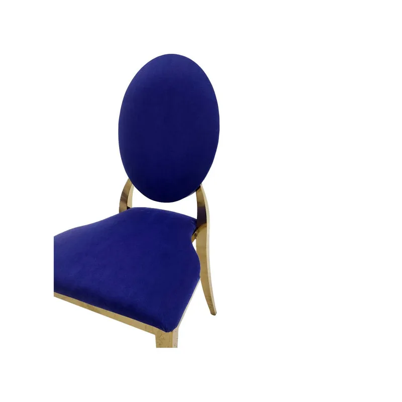 F-CH133-PR Gold Dior chair in purple fabric