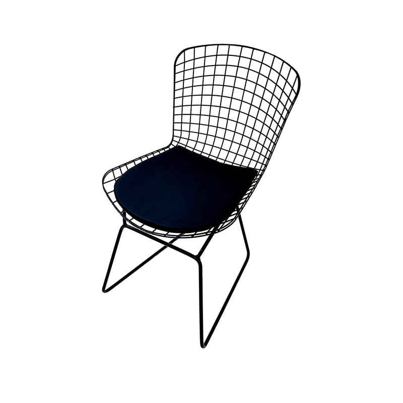 F-CH146-BL Pasca chair with black mesh wire frame