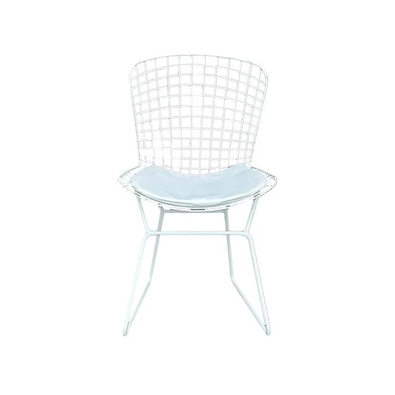 F-CH146-WH Pasca chair with white mesh wire frame