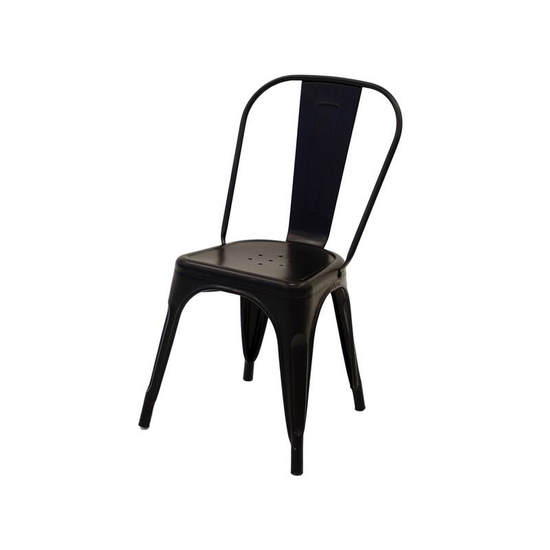 F-CH147-BL Tolix chair with black metal frame