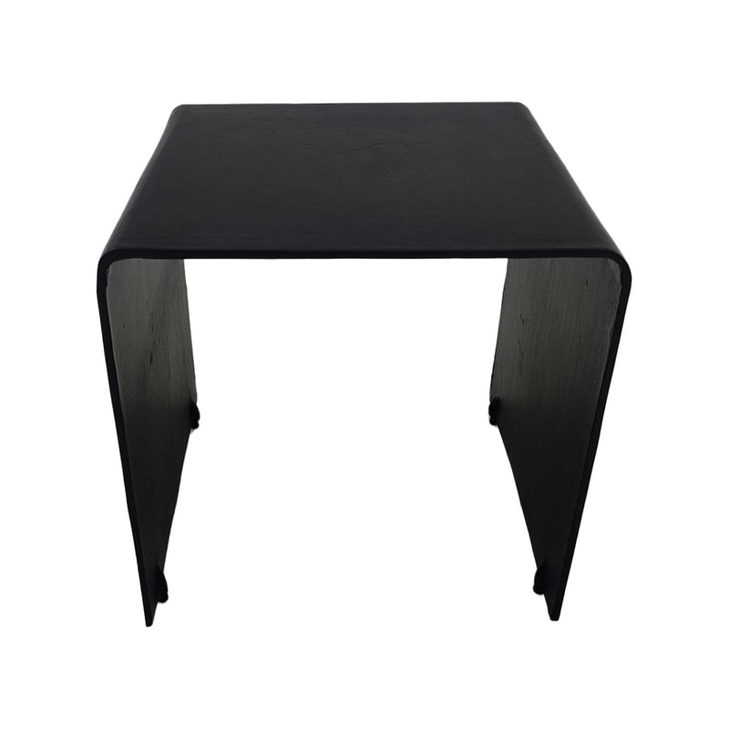 F-CS176-BL Ellen side table in black metal