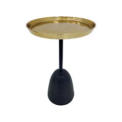 Adaline Side Table - Black + Gold   F-CS177-BG