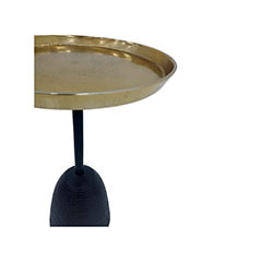 F-CS177-BG Adaline coffee table in gold with black base 
