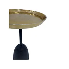 F-CS177-BG Adaline coffee table in gold with black base 