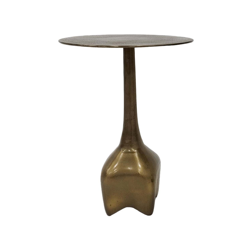 F-CS180-BA Lucci side table in brass finish - Type 2