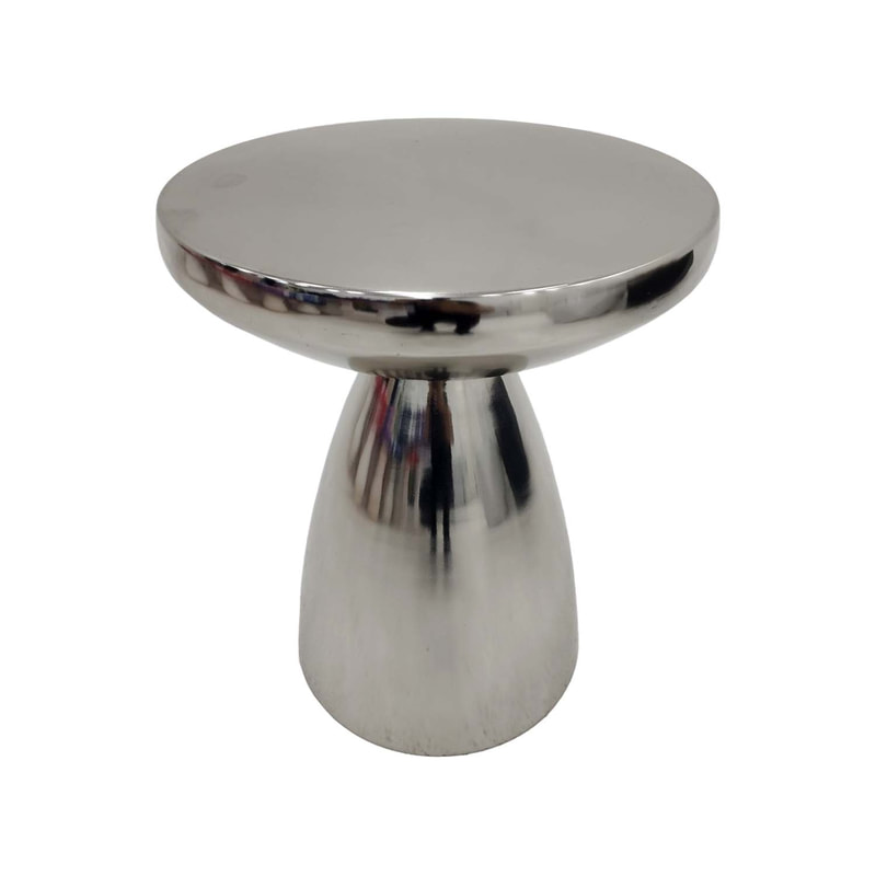F-CS185-SI Lorin side table in brushed silver