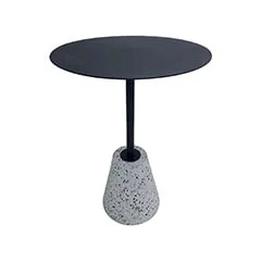 Divia Side Table - Black + White  F-CS189-BW