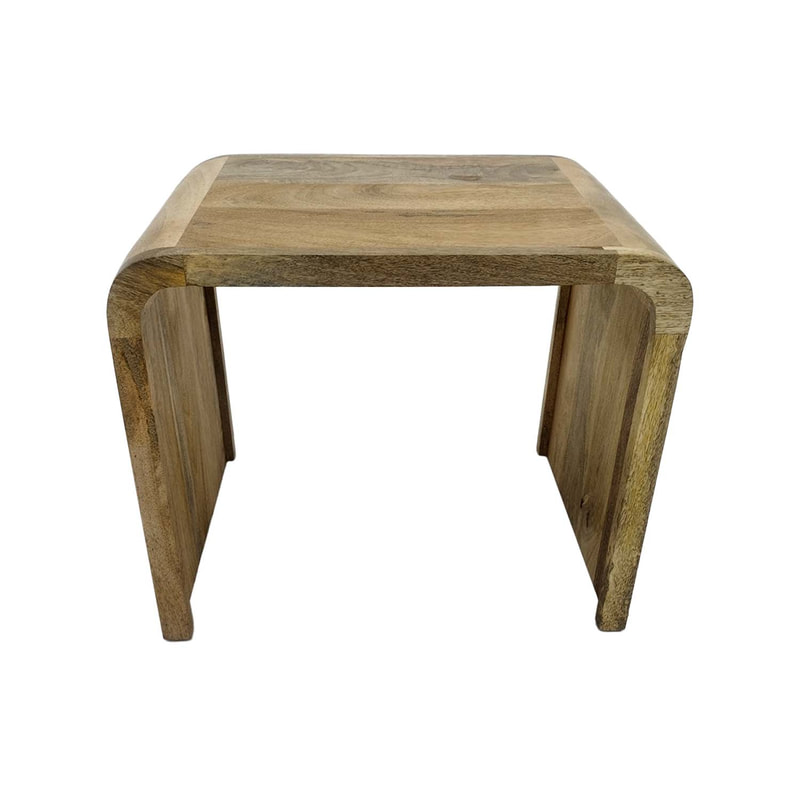 F-CS198-NW Ralph Side Table in natural wood saw finish 