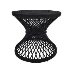 Peacock Side Table - Black  F-CS204-BL