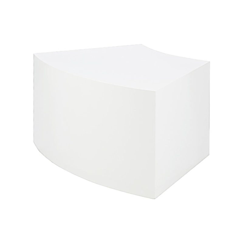 F-CT109-WH Houma curved coffee table in white