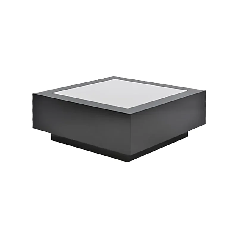 F-CT112-BL Barcelona square coffee table in black with an acrylic top
