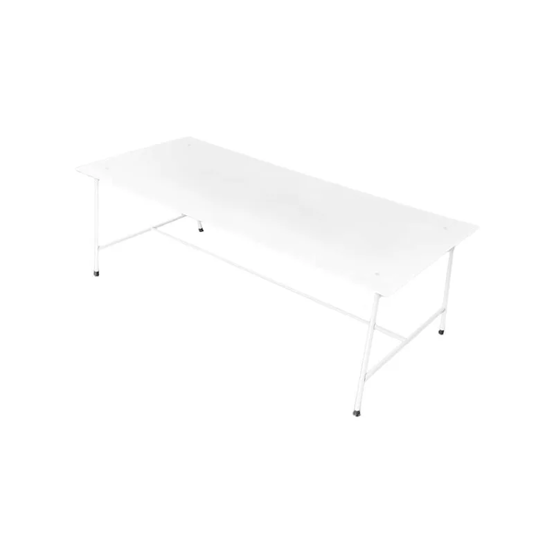 F-CT118-WH Fusion coffee table with white metal frame