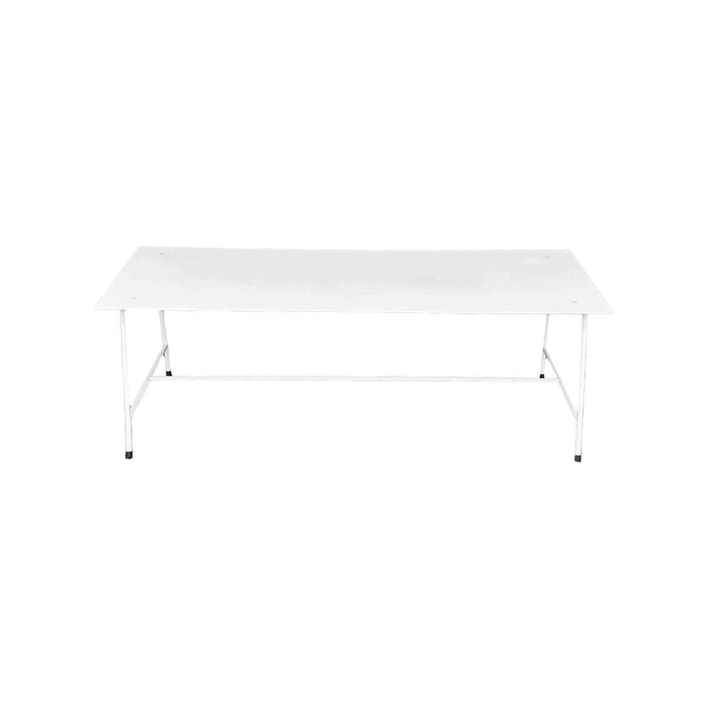 F-CT118-WH Fusion coffee table with white metal frame