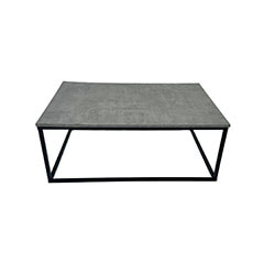 F-CT146-CC Madison rectangular coffee table with concrete top and black metal frame