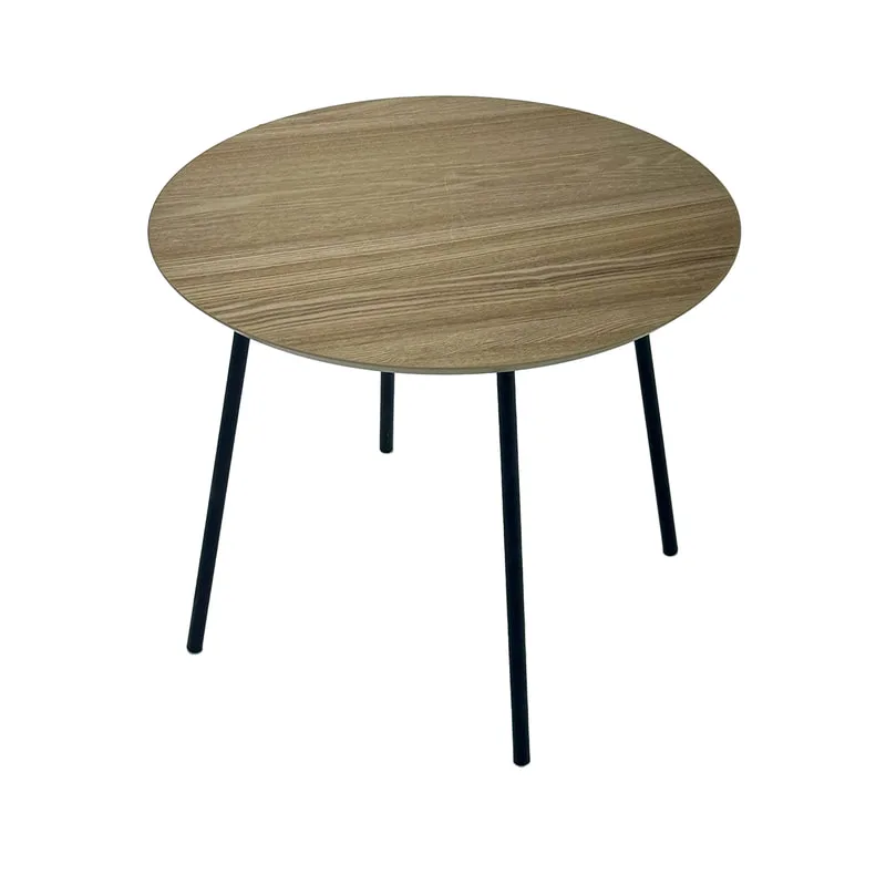 F-CT154-LW Urban coffee table in light wood with black metal legs