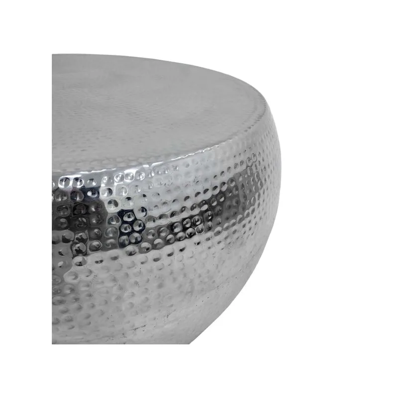F-CT170-SI Lavie coffee table round in silvered brass finish 
