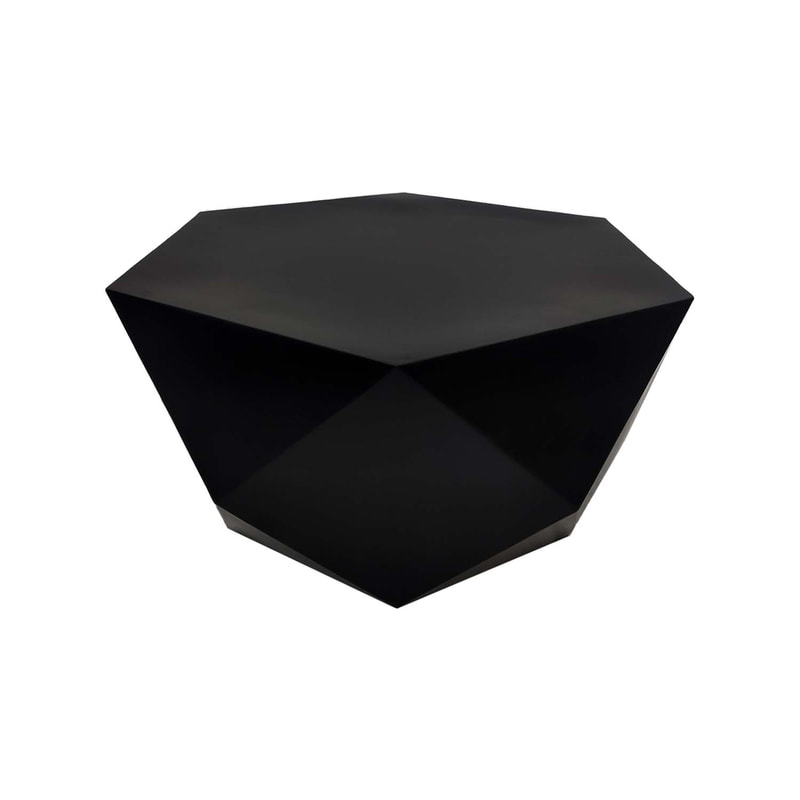 F-CT173-BL Maison geometric metal coffee table in black