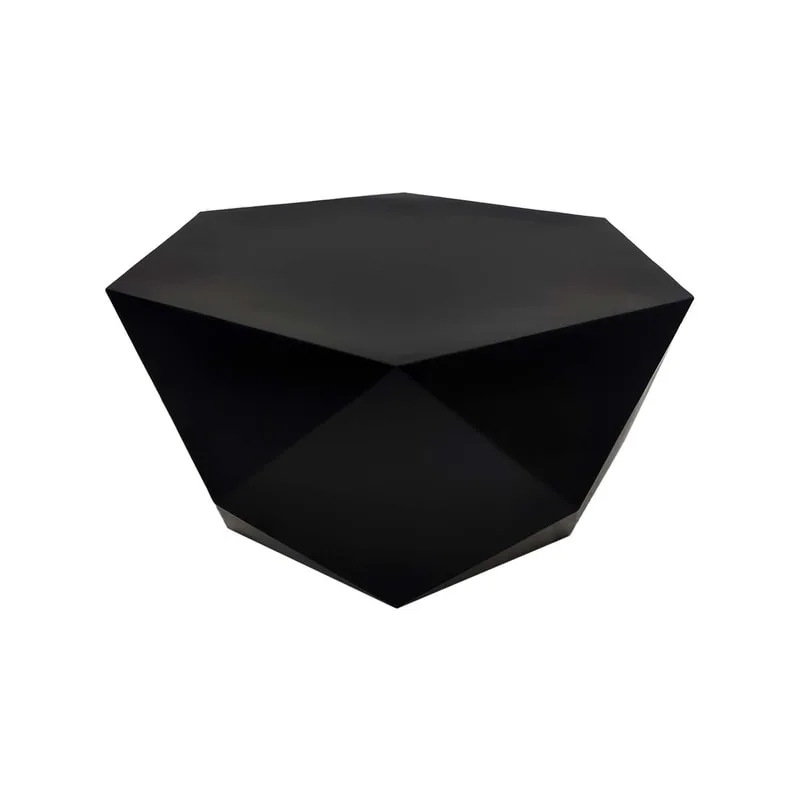 F-CT173-BL Maison geometric metal coffee table in black