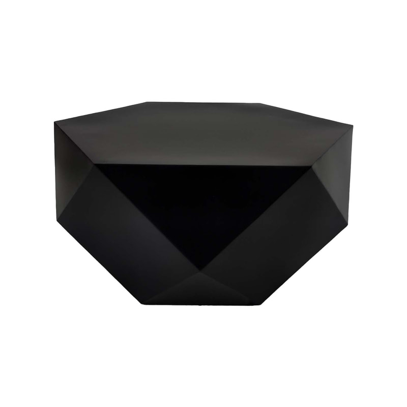 F-CT173-BL Maison geometric metal coffee table in black