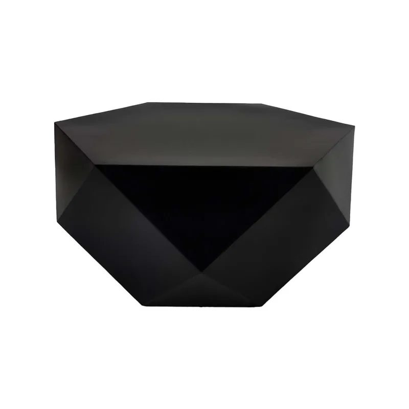 F-CT173-BL Maison geometric metal coffee table in black