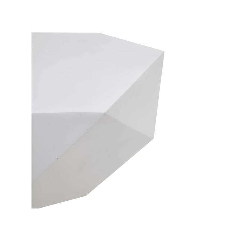 F-CT173-WH Maison geometric metal coffee table in white