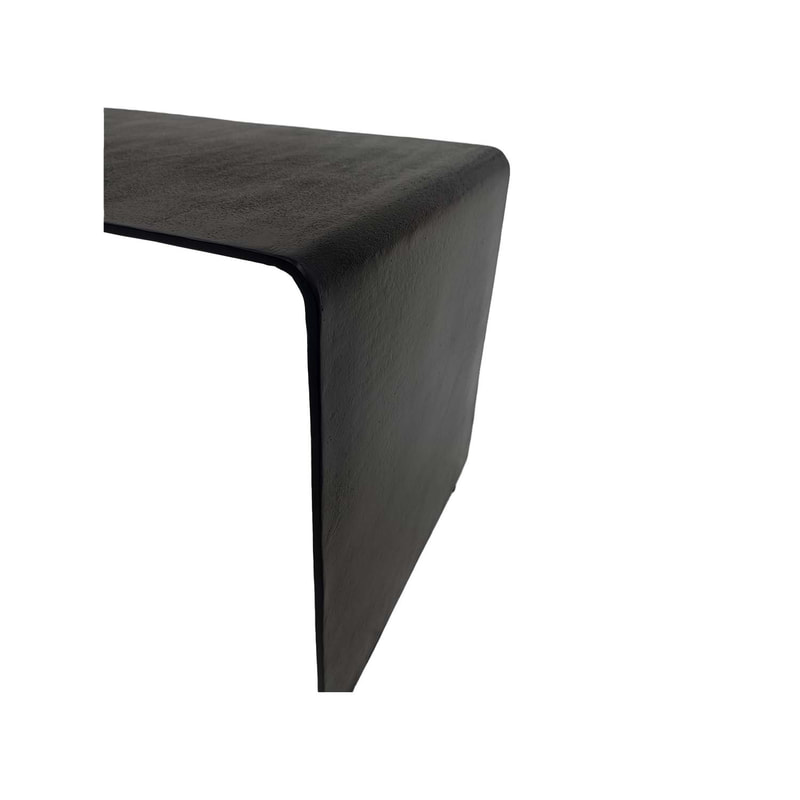 F-CT176-BL Ellen rectangular coffee table in black metal