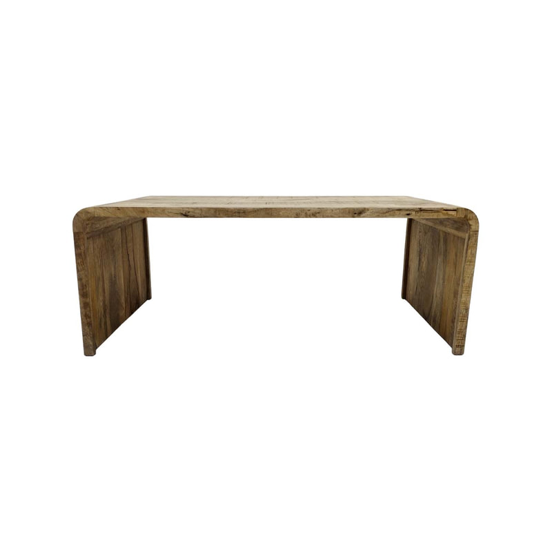 F-CT198-NW Ralph Coffee Table in natural wood saw finish 