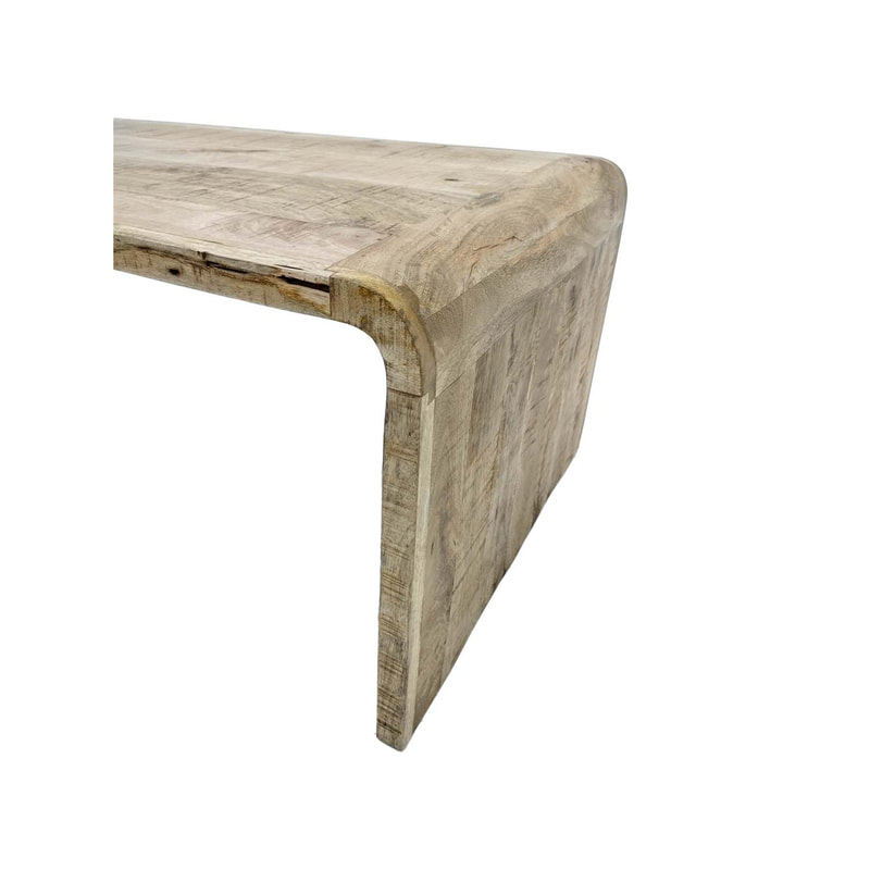 F-CT198-NW Ralph Coffee Table in natural wood saw finish 