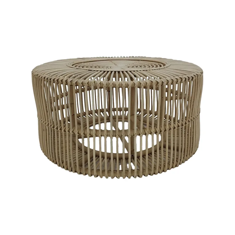 F-CT201-NT - Baja coffee table with natural cane frame