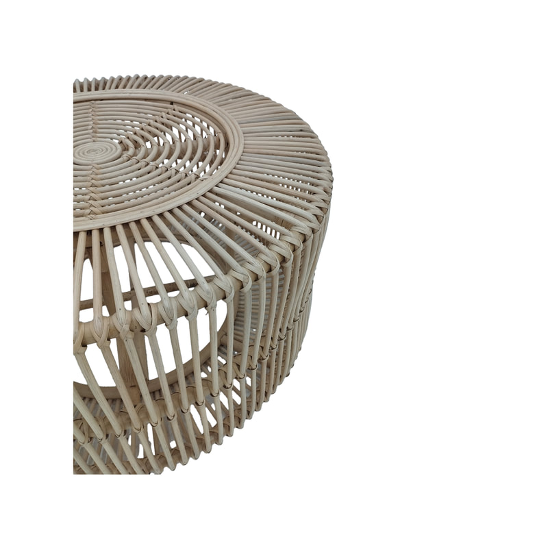F-CT201-NT - Baja coffee table with natural cane frame