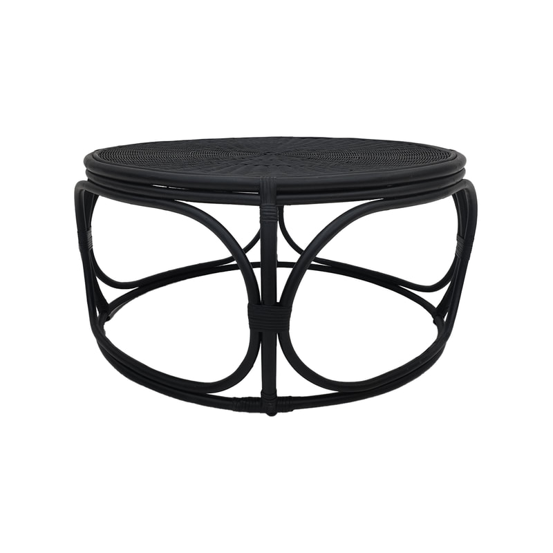 F-CT202-BL Bella coffee table with black cane frame 