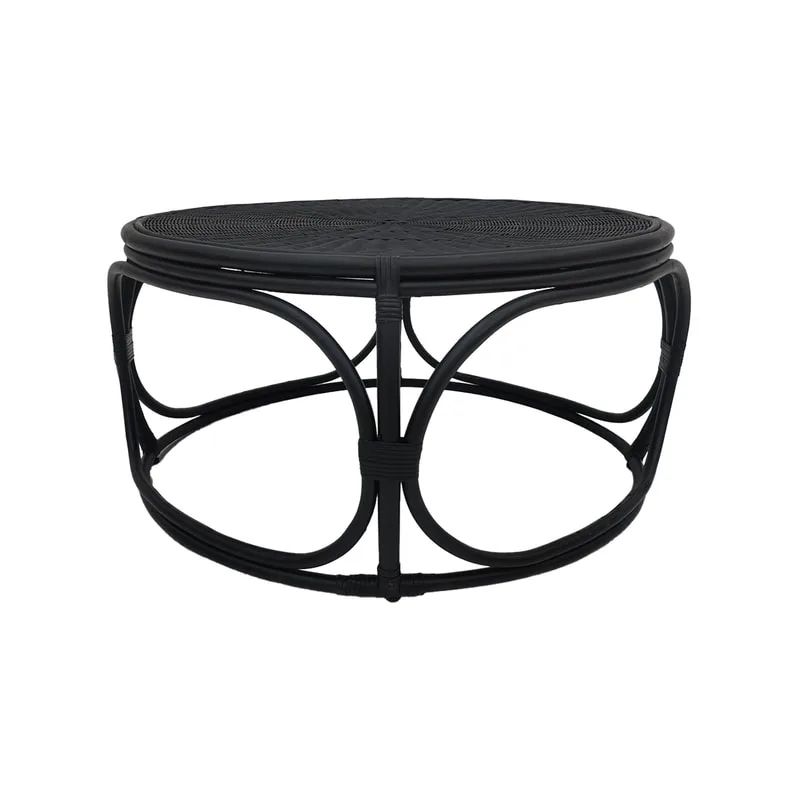 F-CT202-BL Bella coffee table with black cane frame 