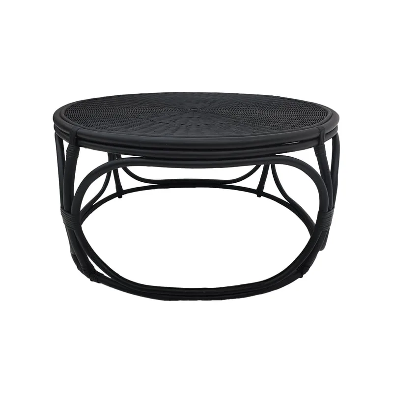 F-CT202-BL Bella coffee table with black cane frame 