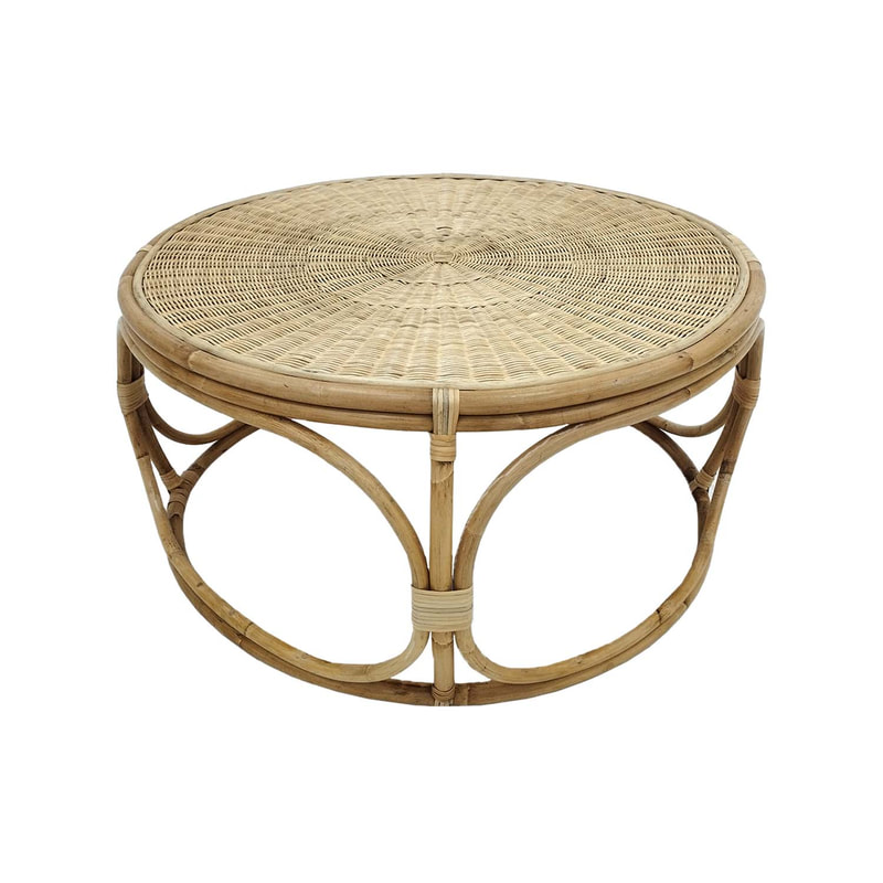 F-CT202-NT Bella coffee table with natural cane frame 