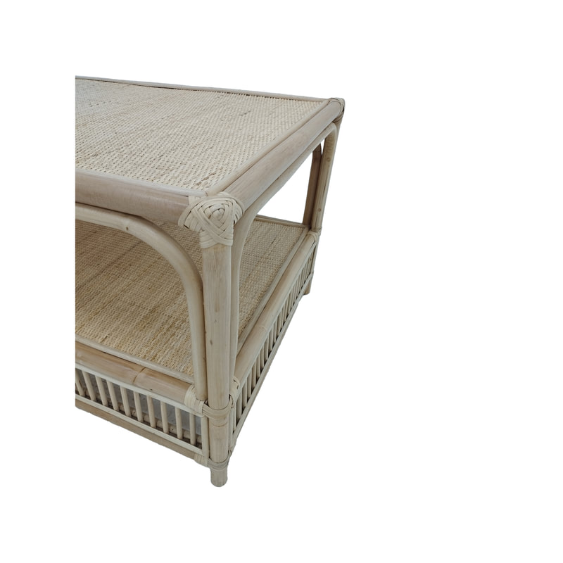 F-CT205-NT Java rectangular coffee table in natural cane frame