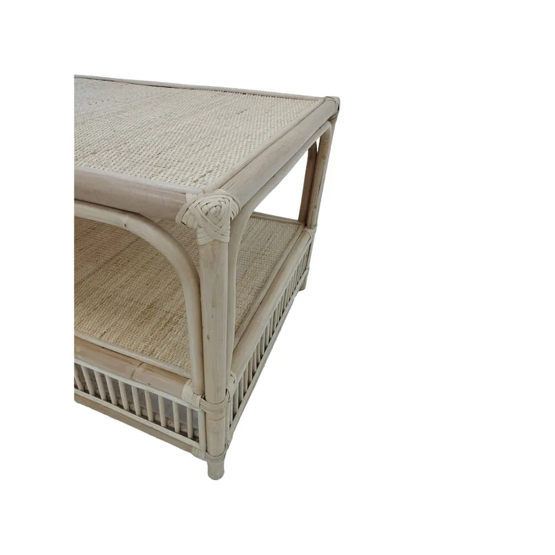 F-CT205-NT Java rectangular coffee table in natural cane frame