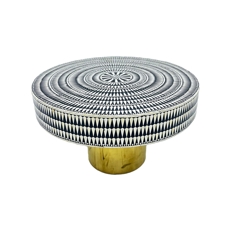 F-CT220-BW Verona coffee table with black and white bone-inlay 