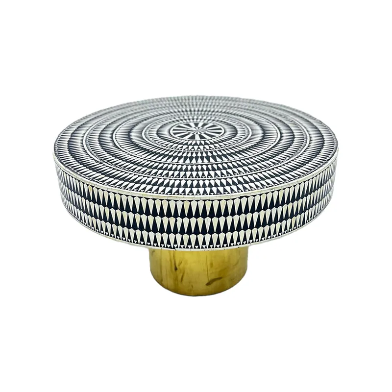 F-CT220-BW Verona coffee table with black and white bone-inlay 