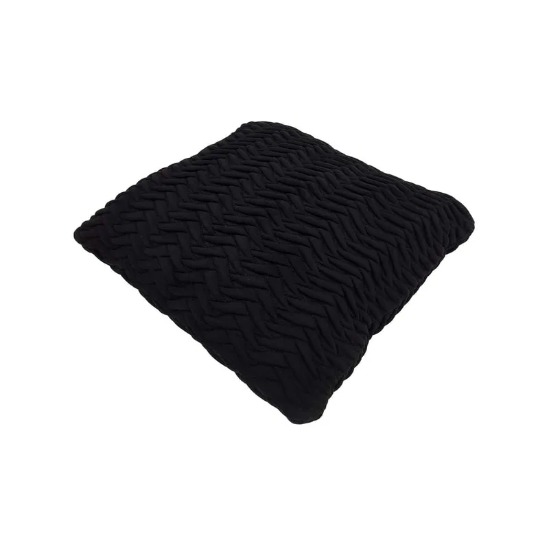 F-CU101-BL Lilly cushion in black suede