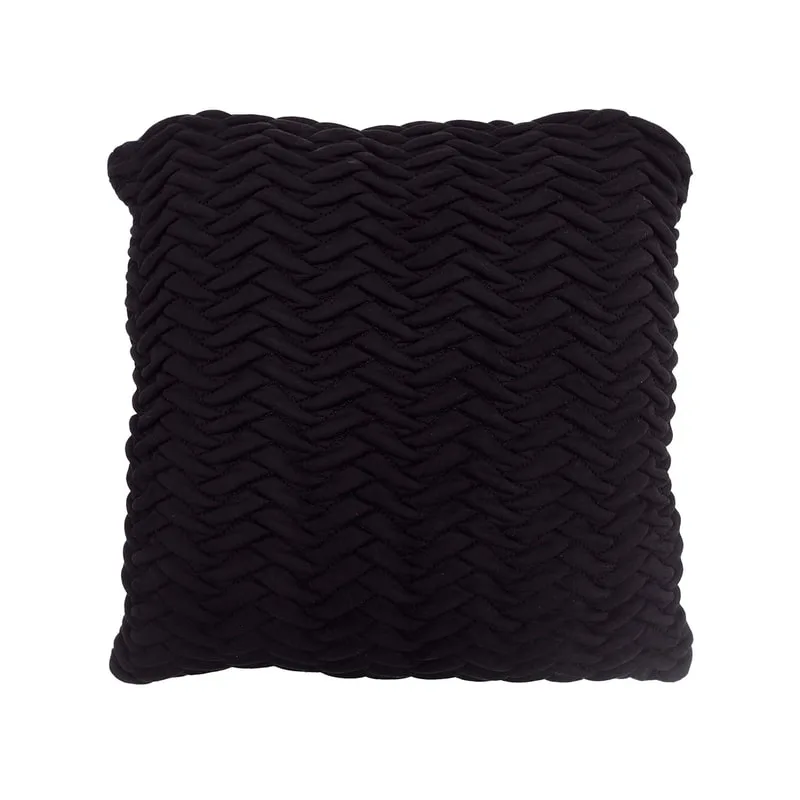 F-CU101-BL Lilly cushion in black suede