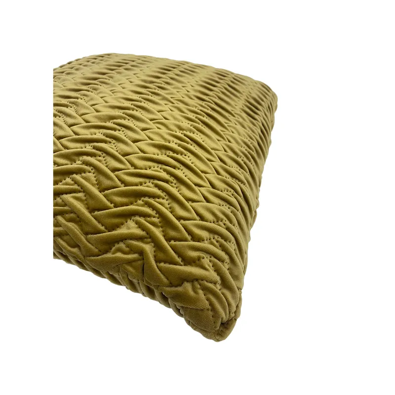 F-CU101-CG Lilly cushion in champagne gold suede
