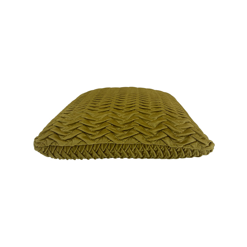 F-CU101-CG Lilly cushion in champagne gold suede