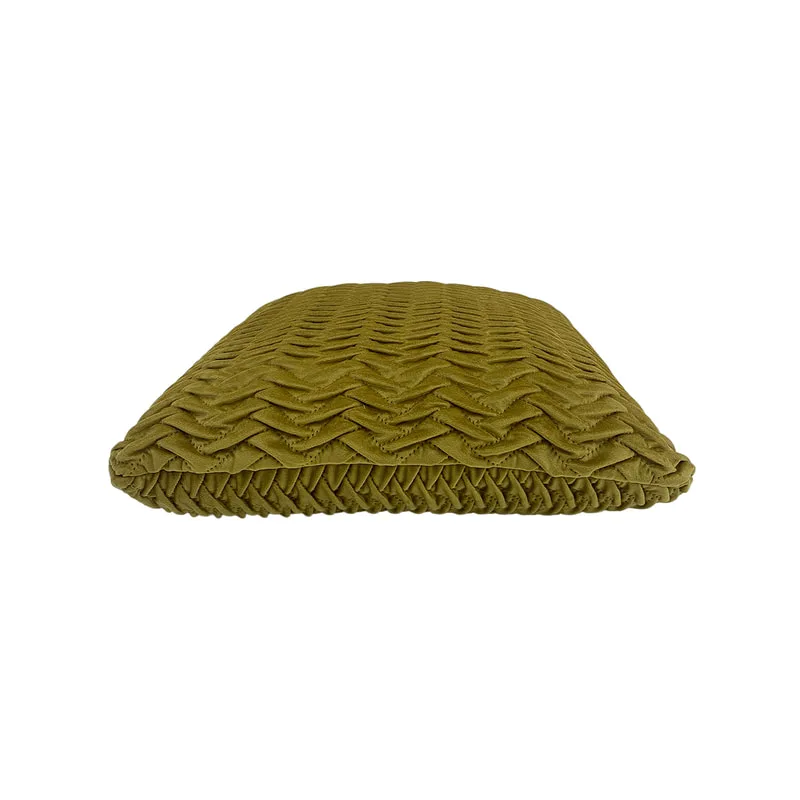 F-CU101-CG Lilly cushion in champagne gold suede