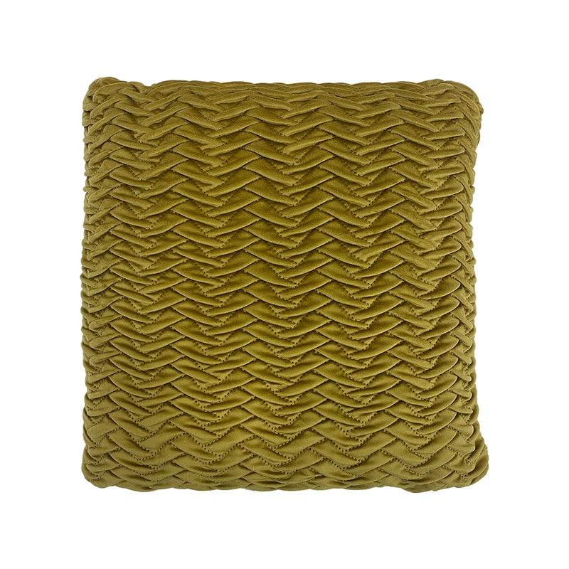 F-CU101-CG Lilly cushion in champagne gold suede