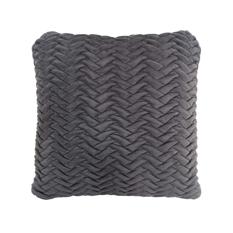 F-CU101-GY Lilly cushion in mid grey suede